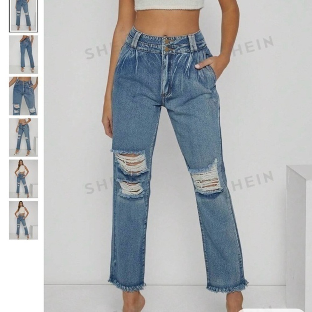 🌸S81 - Stacked Waistband Jeans💙